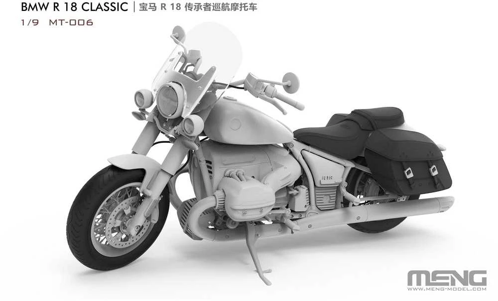 Meng Model BMW R18 Classic 1/9 plastikinis surenkamas motociklo modelis Meng MT-006
