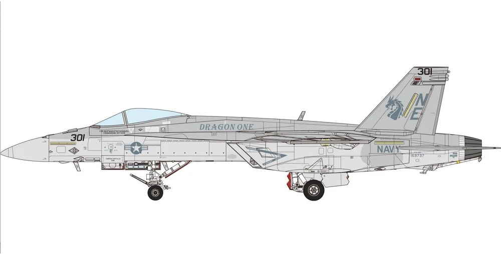 Meng Model Boeing F/A-18E Super Hornet Golden Dragons lėktuvo modelis Meng 1/48 LS-023