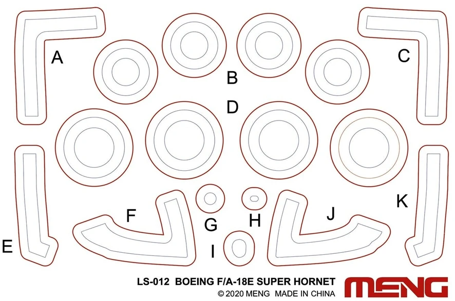 Meng Model Boeing F/A-18E Super Hornet Golden Dragons lėktuvo modelis Meng 1/48 LS-023