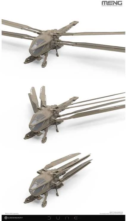 Meng Model Dune Atreidų ornitopteris 1/72 plastikinis modelis – Meng DS-007