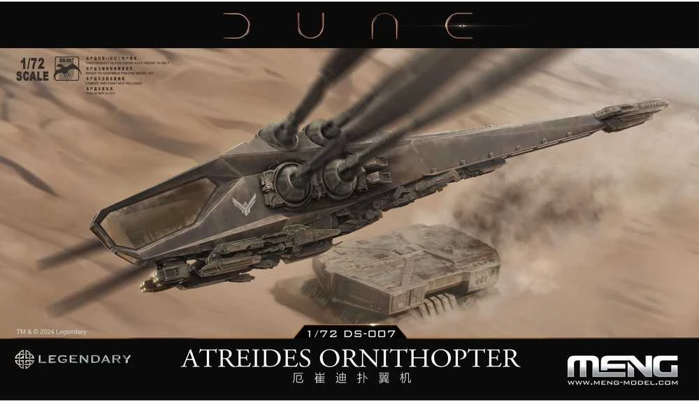 Meng Model Dune Atreidų ornitopteris 1/72 plastikinis modelis – Meng DS-007