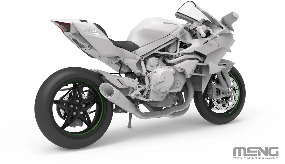 Meng Model Kawasaki Ninja H2R 2018 surenkamas motociklo modelis Meng 1/9 MT-011