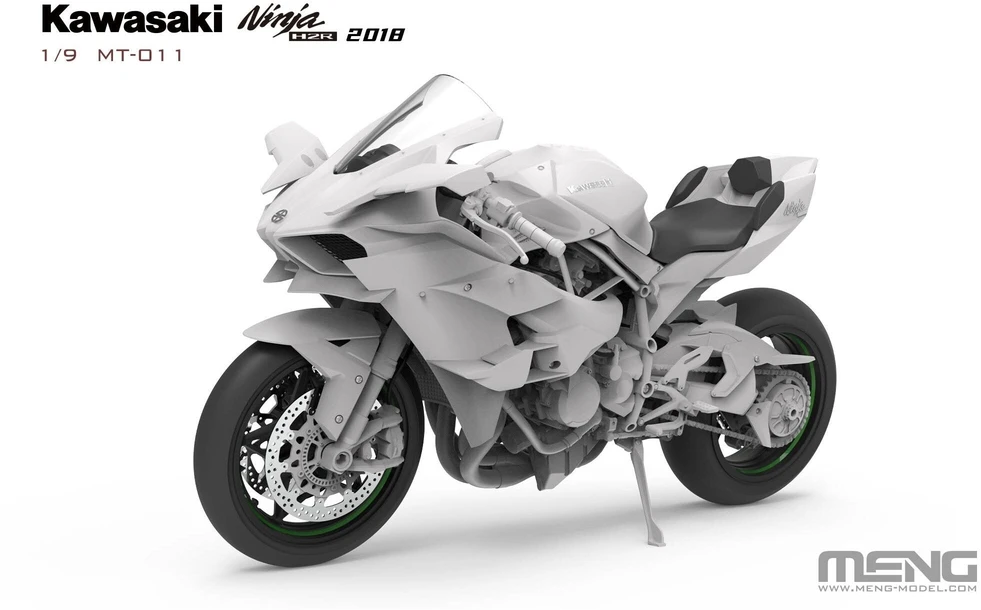 Meng Model Kawasaki Ninja H2R 2018 surenkamas motociklo modelis Meng 1/9 MT-011