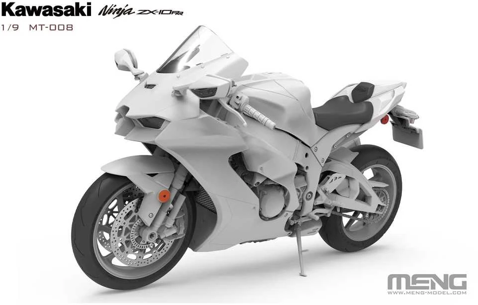 Meng Model Kawasaki Ninja ZX-10RR plastikinis motociklo modelis 1/9, surenkamas