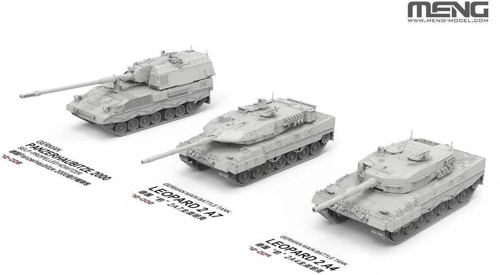 Meng Model Leopard 2 A4 vokiško tanko plastikinis modelis 1/72 Meng