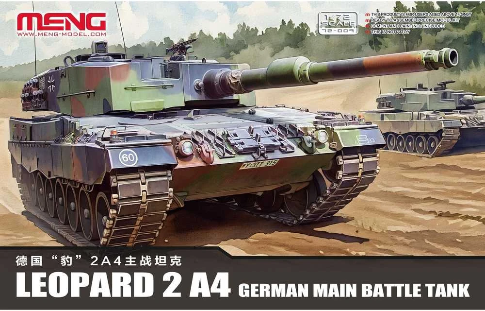 Meng Model Leopard 2 A4 vokiško tanko plastikinis modelis 1/72 Meng