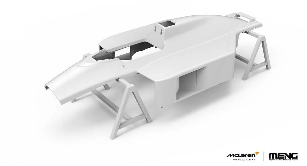 Meng Model McLaren MP4/4 1988 F1 bolidas, plastikinis modelis 1/24