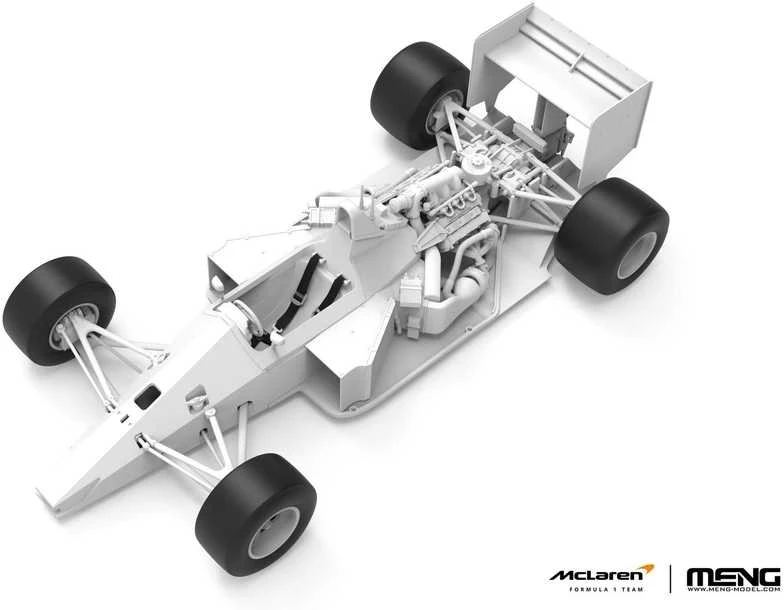 Meng Model McLaren MP4/4 1988 F1 bolidas, plastikinis modelis 1/24