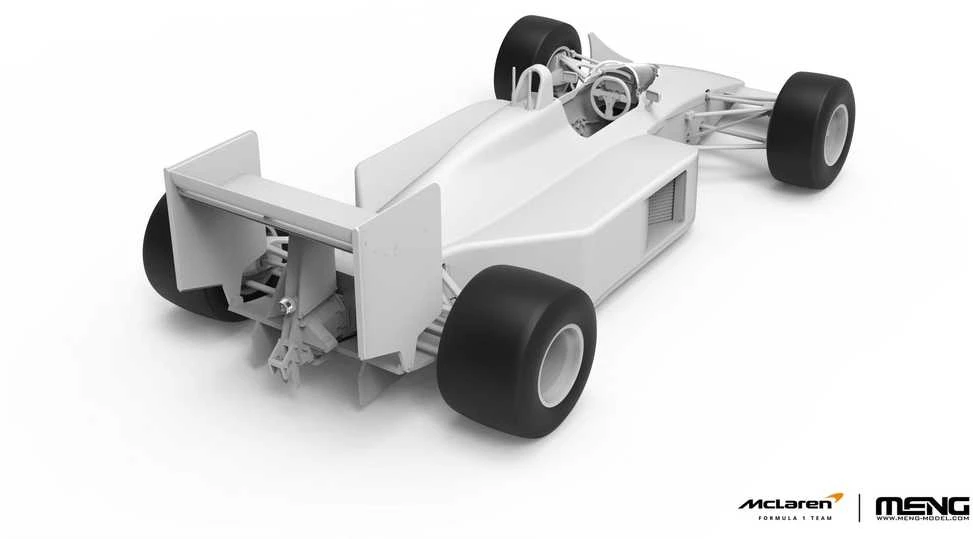 Meng Model McLaren MP4/4 1988 F1 bolidas, plastikinis modelis 1/24