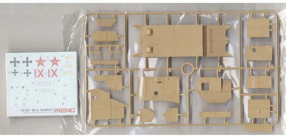 Meng Model Meng britų vidutinis tankas Mk.A Whippet 1/35 plastikinis modelis
