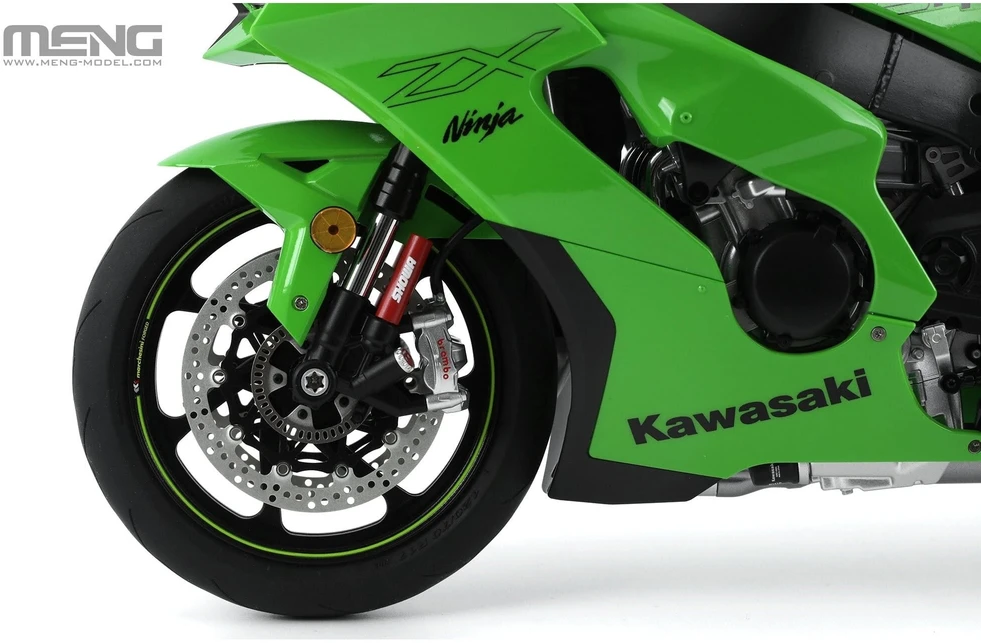 Meng Model Meng Kawasaki Ninja ZX-10RR spalvotas motociklo modelis 1/9 MT-008S