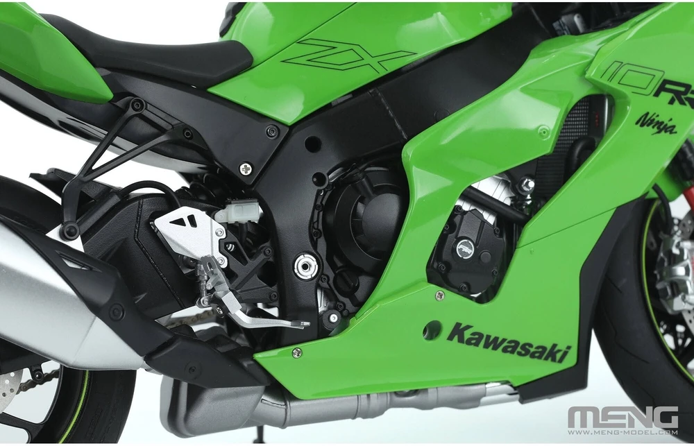 Meng Model Meng Kawasaki Ninja ZX-10RR spalvotas motociklo modelis 1/9 MT-008S