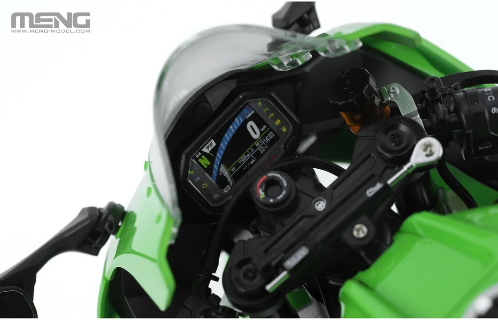 Meng Model Meng Kawasaki Ninja ZX-10RR spalvotas motociklo modelis 1/9 MT-008S