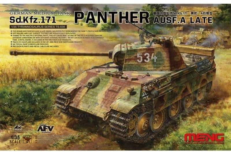 Meng Model Meng Panther Ausf. A vėlyvasis vokiečių tankas 1/35 surinkimo rinkinys