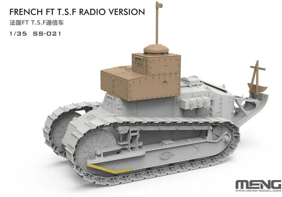 Meng Model Meng SS-021 Prancūzų Renault FT-17 TSF radijo tankas, 1/35