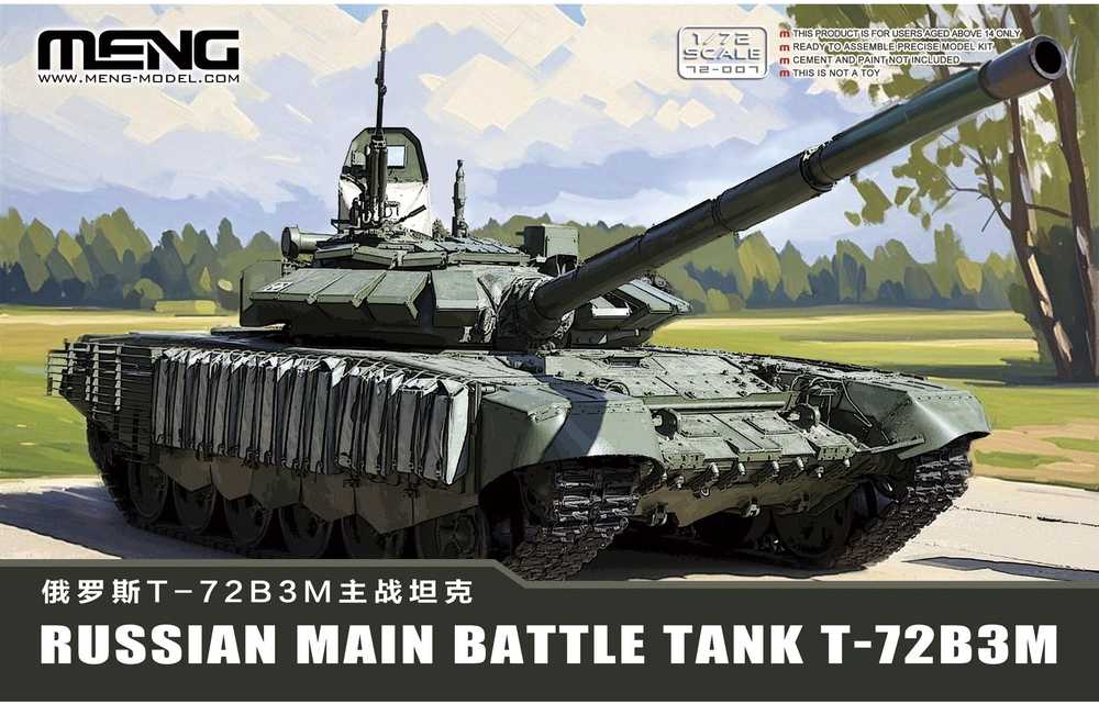 Meng Model Meng T-72B3M rusų pagrindinis kovos tankas 1/72 surenkamas modelis
