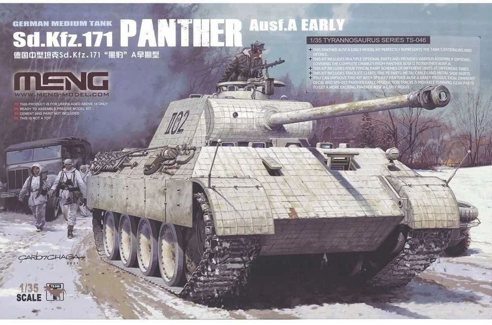 Meng Model Meng vokiečių tankas Panther Ausf. A Early 1/35 plastikinis modelis