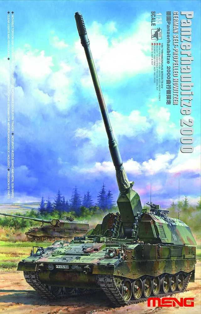 Meng Model Meng vokiška savaeigė haubica PzH 2000, 1/35 plastikinis modelis