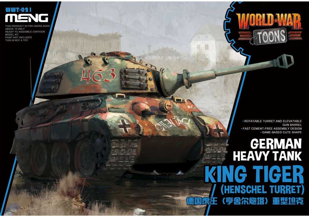 Meng Model Meng World War Toons King Tiger surenkamas plastikinis tanko modelis