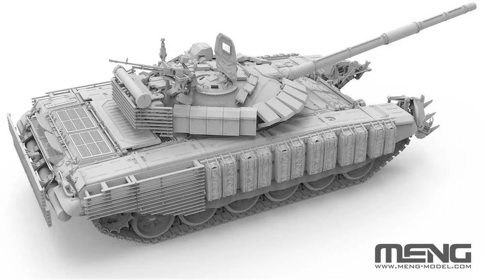 Meng Model Rusų tankas T-72B3M su KMT-8, plastikinis modelis 1/35 Meng