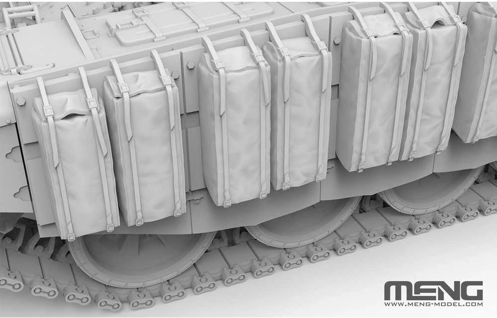 Meng Model Rusų tankas T-72B3M su KMT-8, plastikinis modelis 1/35 Meng