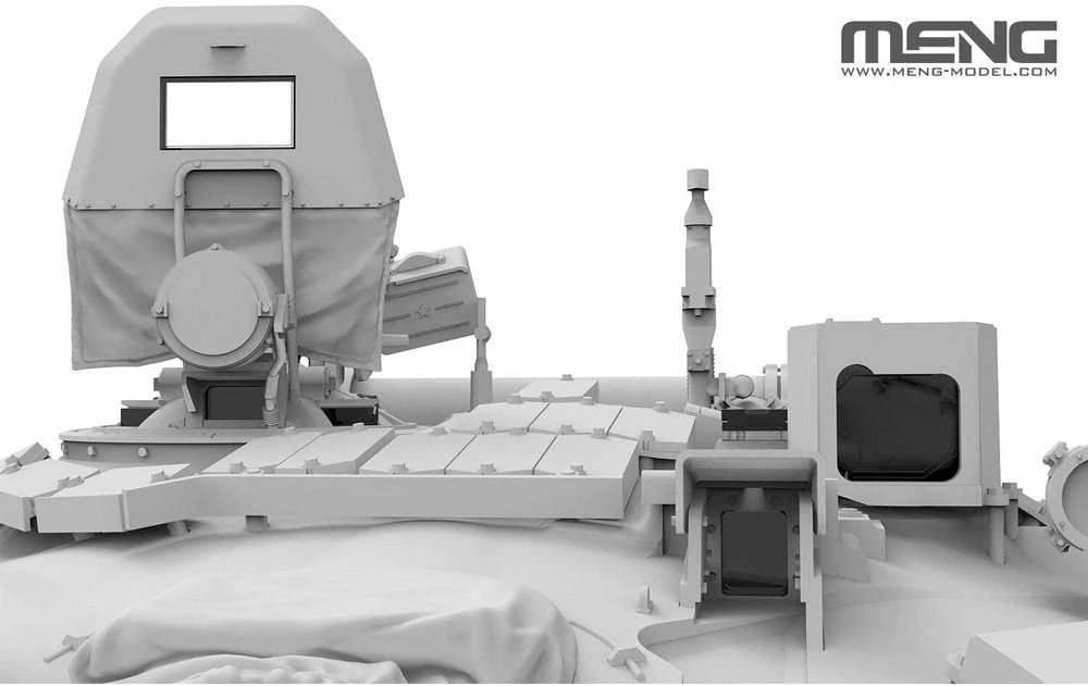 Meng Model Rusų tankas T-72B3M su KMT-8, plastikinis modelis 1/35 Meng