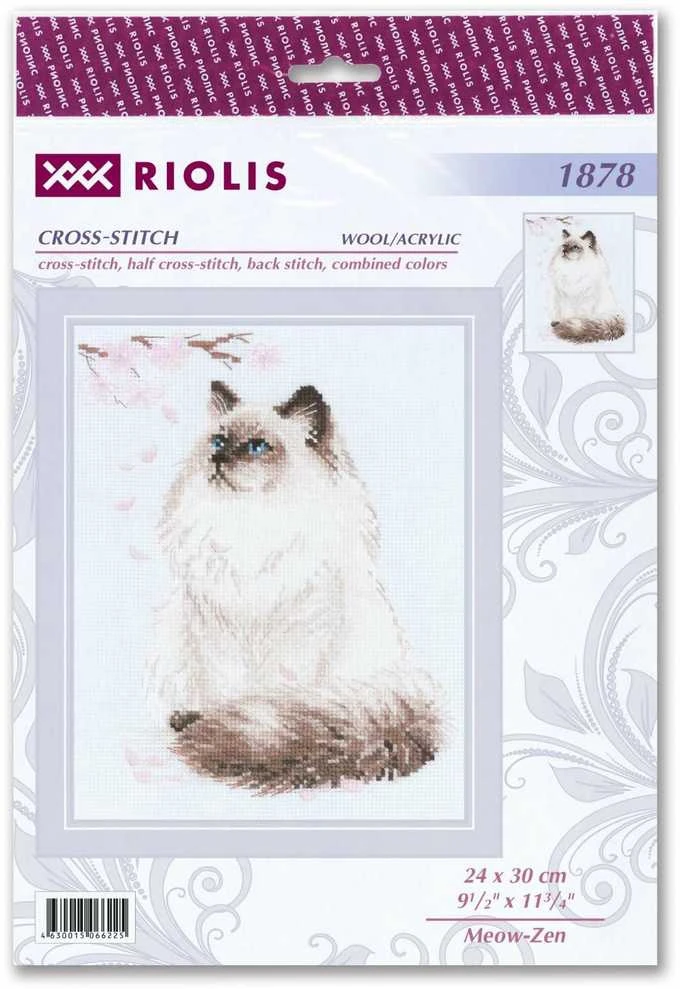 Meow-Zen siuvinėjimo rinkinys iš RIOLIS Nr.: 1878
