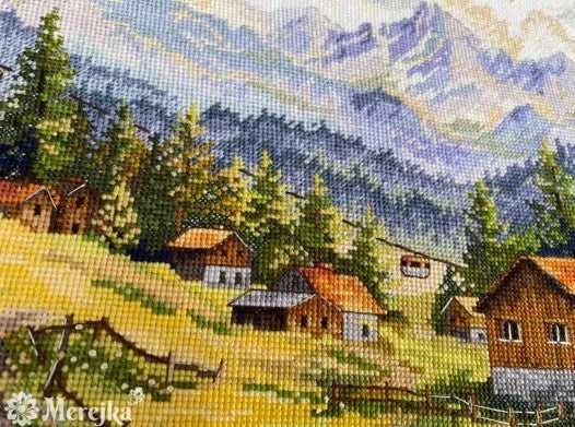 Merejka Kryželiu siuvinėjimo rinkinys "The Chamonix Valley" 30x39,5 SK244