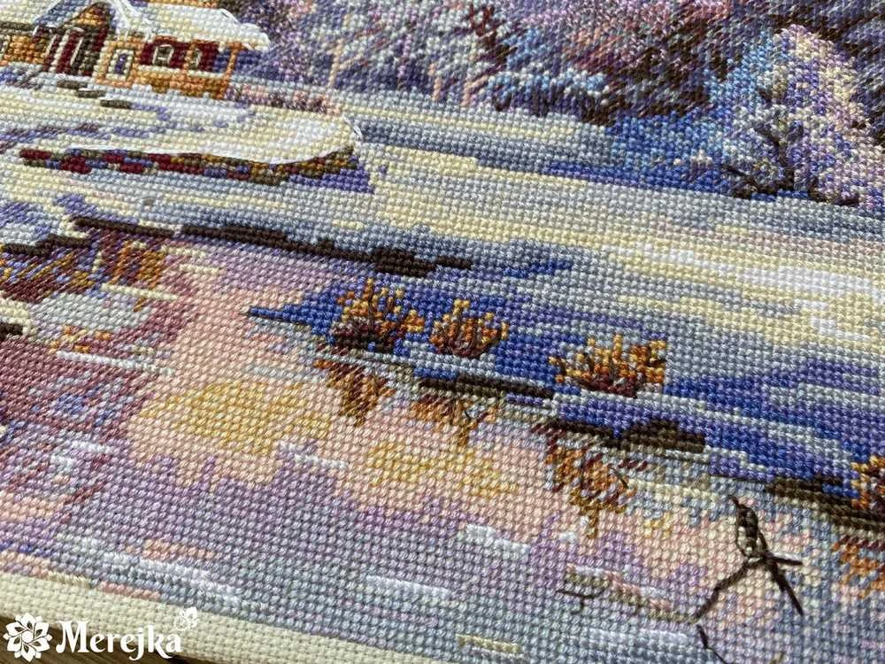 Merejka Kryželių siuvinėjimo rinkinys "Pirmasis sniegas" 20x29 cm SK240