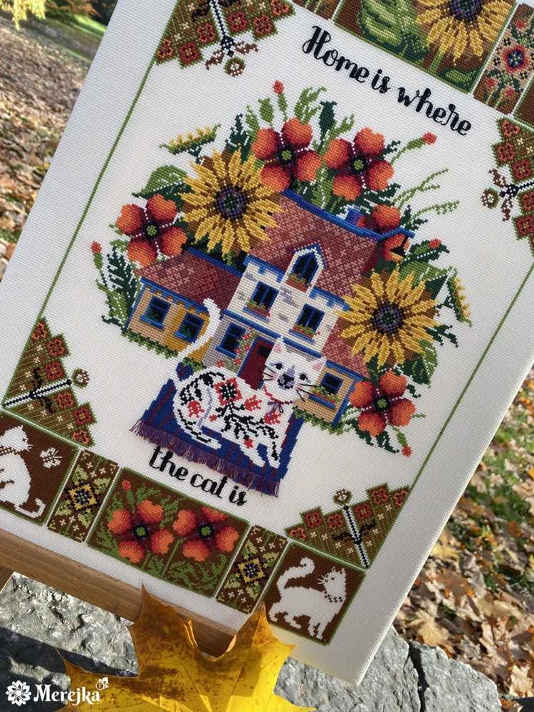 Merejka Namai ten, kur yra katė 27x43 SK220
