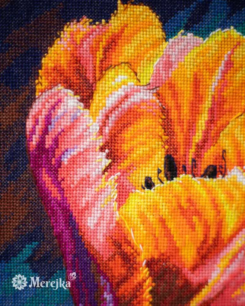 Merejka Kryželiu siuvinėjimo rinkinys „Pavasario nubudimas“ 27x27 cm