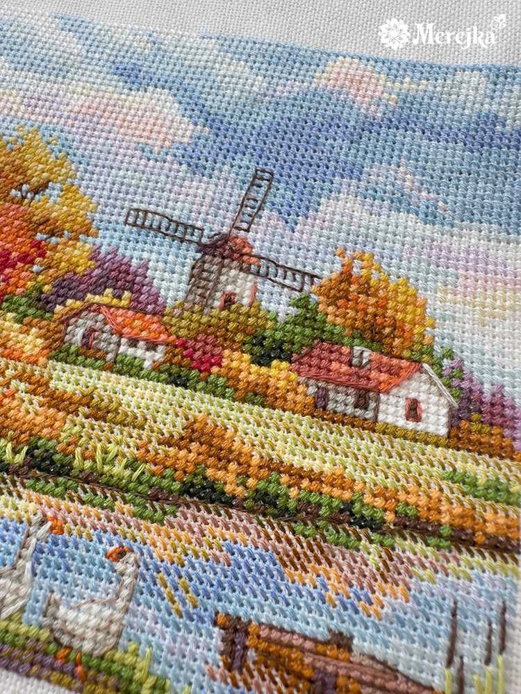 Merejka Kryželiu siuvinėjimo rinkinys „Ruduo“ 11,5×11,5 cm