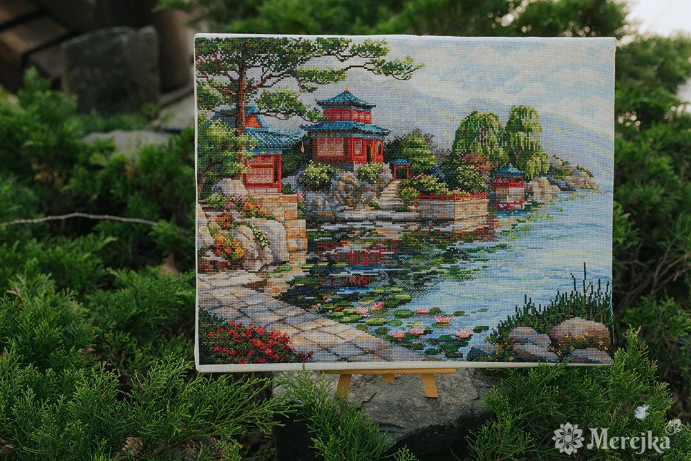 Merejka Kryželių siuvinėjimo rinkinys „Silent Bell“ 31×40 cm, DMC 43 sp.