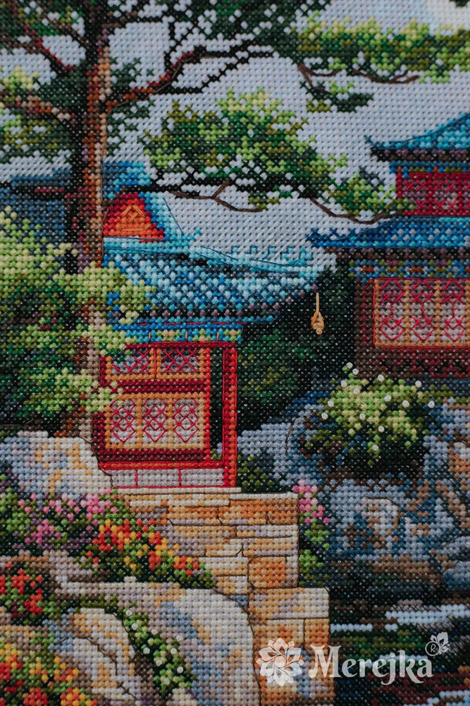Merejka Kryželių siuvinėjimo rinkinys „Silent Bell“ 31×40 cm, DMC 43 sp.
