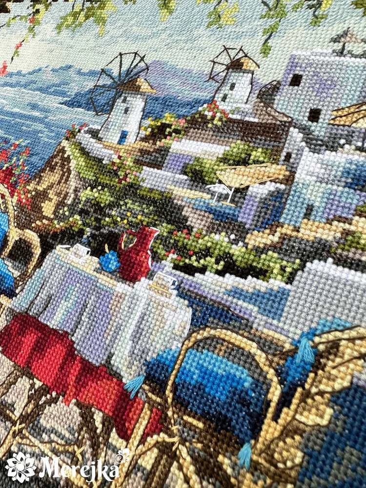 Merejka Santorini. Vaizdas iš terasos 38,5x29 SK230