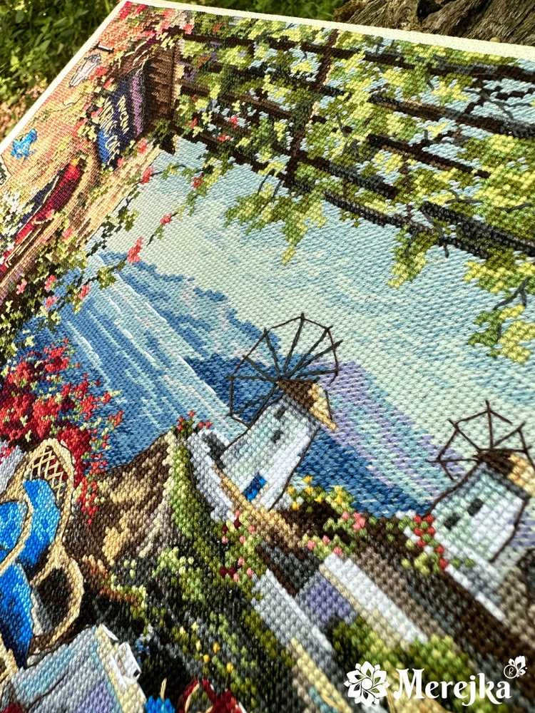 Merejka Santorini. Vaizdas iš terasos 38,5x29 SK230