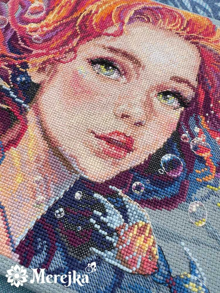 Merejka Siuvinėjimo kryželiu rinkinys „Vanduo“, 36,5×20 cm