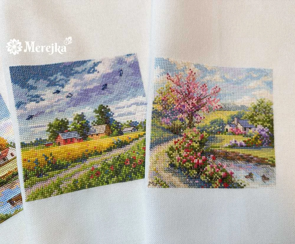 Merejka Siuvinėjimo kryželiu rinkinys „Vasara“ 11,5×11,5 cm – puiki dovana