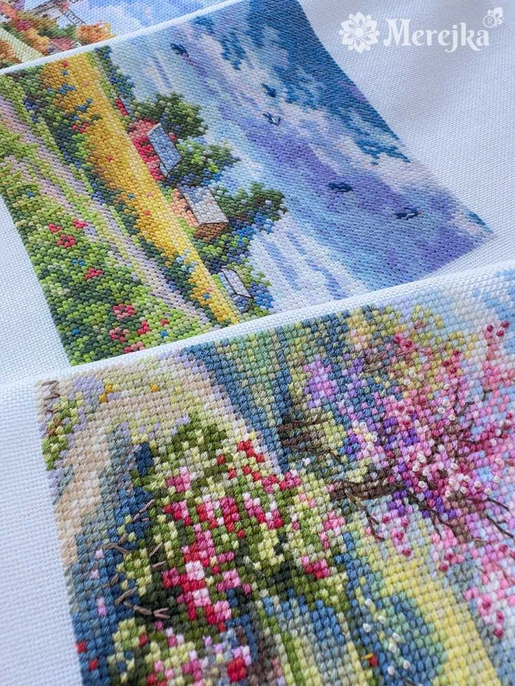 Merejka Siuvinėjimo kryželiu rinkinys „Vasara“ 11,5×11,5 cm – puiki dovana