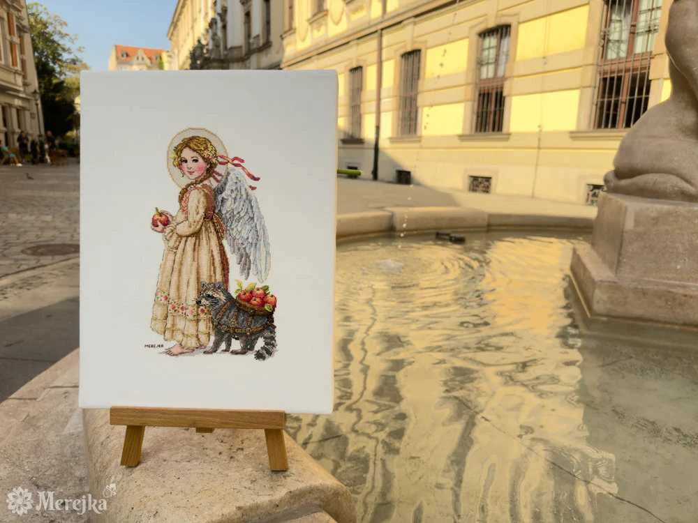 Merejka Kryželiu siuvinėjimo rinkinys Tai obuolių rinkimo metas 17x27 SK259B
