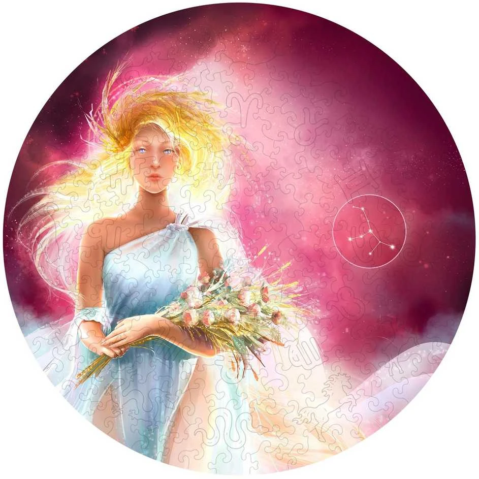 Fantasy Puzzles Mergelė (Zodiakai) Dėlionė Iš Medžio (200 detalių)
