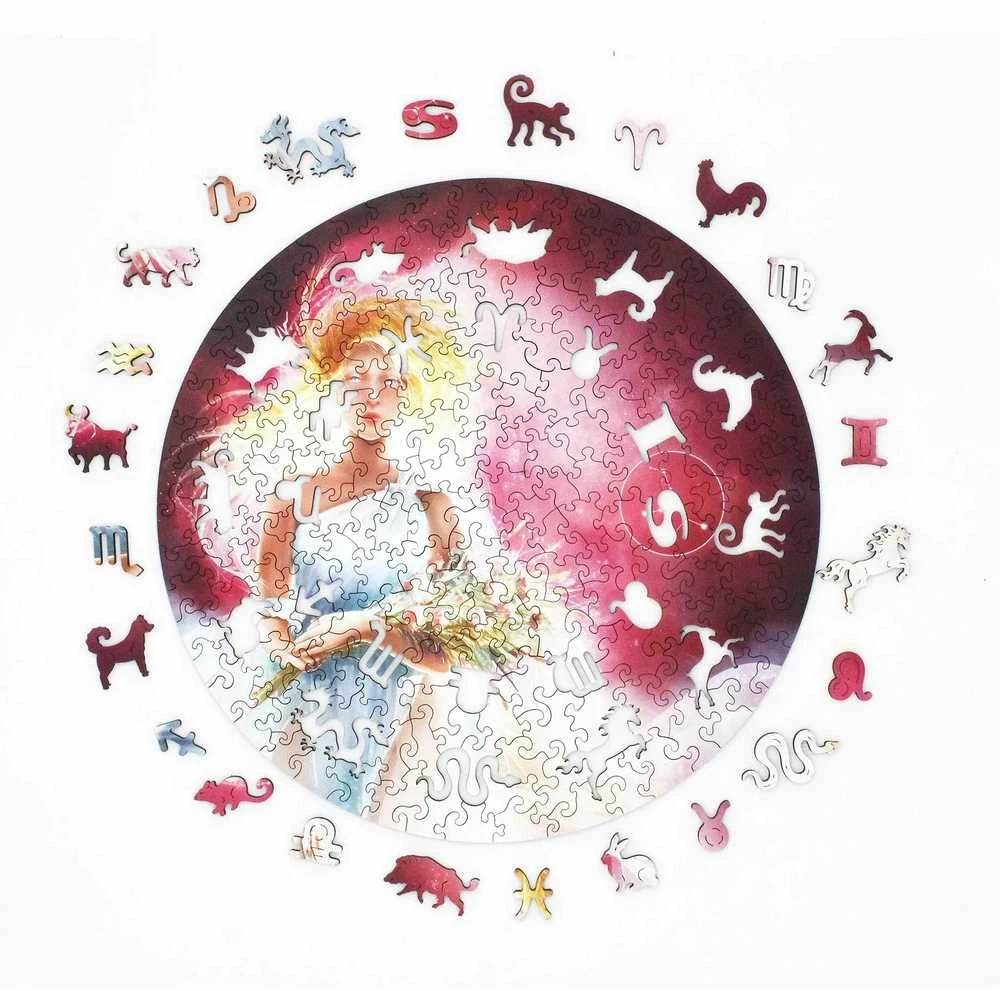 Fantasy Puzzles Mergelė (Zodiakai) Dėlionė Iš Medžio (200 detalių)