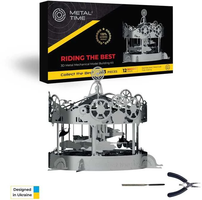 Metal Time Models Metal Time 3D elektrinis metalinis konstruktorius Karuselė MT042