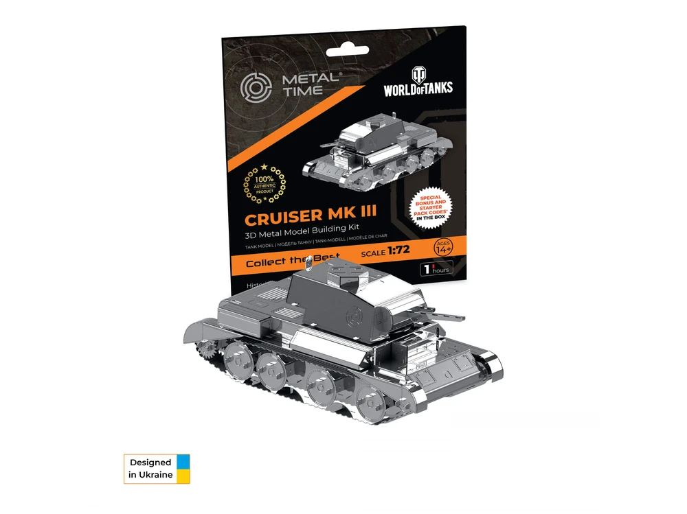 Metal Time Models Metal Time metalinis konstruktorius Cruiser Mk III 1:72, World of Tanks