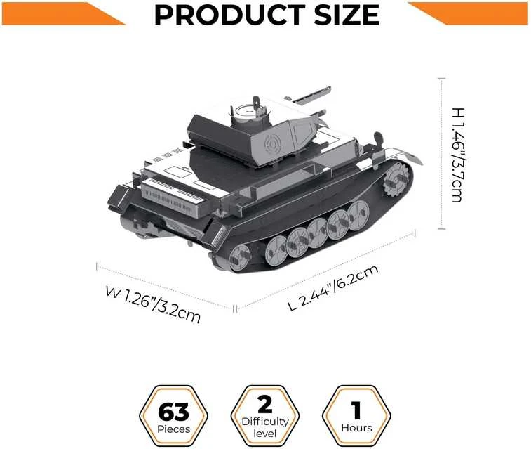 Metal Time Models Metal Time metalinis konstruktorius Pz.Kpfw. II Ausf. G 1:72 WoT