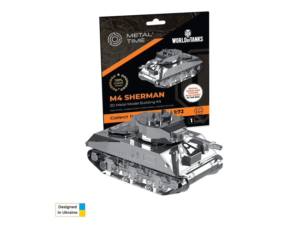 Metal Time Models Metalinis konstruktorius M4 Sherman 1:72 (WoT) – Metal Time MT070
