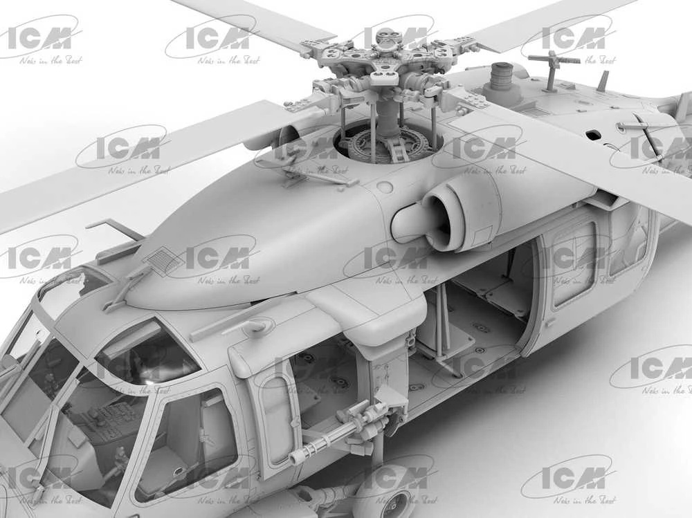 MH-60L Juodas Hawk JAV spec. pajėgų sraigtasparnis 1/48, ICM