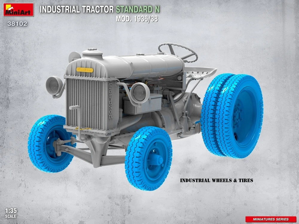 MiniArt Fordson N 1936/38 pramoninis traktorius 1/35 plastikinis modelis