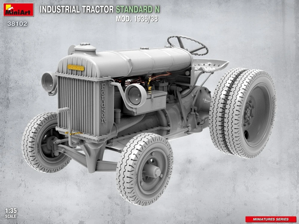 MiniArt Fordson N 1936/38 pramoninis traktorius 1/35 plastikinis modelis