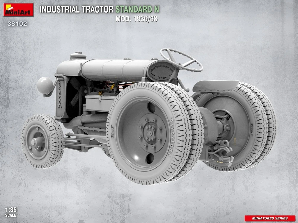 MiniArt Fordson N 1936/38 pramoninis traktorius 1/35 plastikinis modelis